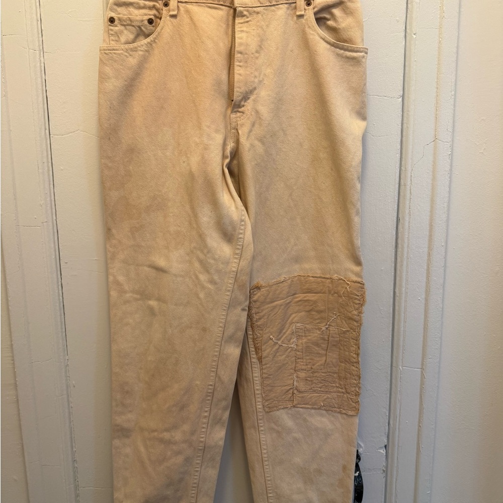 Men's Tan Levi Jeans Pants